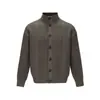 Yidao Vintage Otoño 2026 Nueva Colección: Suéter Cardigan de Punto Estilo Retro Old Money con Jacquard de Patrón de Trigo y Botones