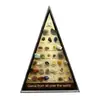 Venta Caliente Transfronteriza Cristales Naturales Ágatas Piedras Preciosas 36 Tipos de Muestras Minerales Set Triangular Roca Mineral Pulida Geología