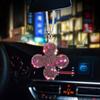 Nuevo colgante para coche de alto valor con incrustaciones de diamantes, colgante de trébol de cuatro hojas, colgante para coche, accesorio para espejo retrovisor de coche