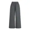 Pantalones de Chándal de Forro Polar de Doble Cintura Estilo Europeo y Americano de Calle, Falsos de Dos Piezas, Otoño e Invierno, Nuevos, Versátiles, Casuales, Adelgazantes, Sueltos, de Pierna Ancha