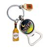 Abrebotellas Llavero Vidrio Oktoberfest Abrebotellas Portátil Llavero Accesorio Abre Tapa de Cerveza Aleación de Zinc