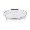 Rack de Grelha para Air Fryer de Aço Inoxidável Adequado para Churrasco Rede para Escorrer Óleo de Fritura Suporte Cozinha Rede de Grelha Redonda