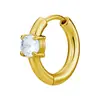 Exquisito pendiente con hebilla de acero de titanio de gran venta transfronteriza, nuevo y moderno pendiente de diamante, temperamento femenino, estilo coreano, simple y amoroso.