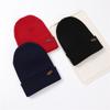 Gorro de lana de punto nuevo europeo y americano para otoño e invierno, para hombres y mujeres, cálido, de moda al aire libre, sencillo, con forro polar, al por mayor
