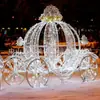 Show de Luzes Sonhador Luzes de LED em Formato de Rena e Trenó de Natal para Jardim, Gramado, Exibição em Praça, Grande Ornamento Popular Famoso na Internet