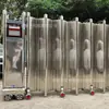 Painéis de Vedação em Aço Inoxidável, Portões Elétricos Retráteis, Portões de Canteiro de Obras e Fábrica, Telas Retráteis Automáticas com Controle Remoto em Liga de Alumínio, Barreiras de Portão Escolar