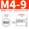 Bso-M4 Agujero Inferior 6.0 Acero al Carbono Galvanizado Pasador de Presión Hexagonal Tuerca de Presión Tornillo Varilla Roscado Completamente