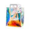Bolsa de compras transparente de PVC cor mágica bolsa de embalagem a laser bolsa de presente de PP pode ser impressa logo com bolsa de presente de mão
