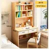 Combinação de escrivaninha e estante, escrivaninha estudantil para uso doméstico, escrivaninha para quartos de meninas, mesa de computador estreita para escritórios em quartos, projetada para ser colocada contra a parede