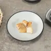 Plato para Snacks Imitación Porcelana Melamina Blanco y Negro para Restaurante, Hotel Plato para Platos Fríos, Cuenco Pequeño para Salsas, Plato para Salsas de Inmersión para Uso Comercial