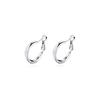 Aretes de plata esterlina S999 aretes de círculo francés simple aretes de anillo liso de moda nicho aretes fríos ins venta al por mayor