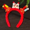 Diadema Roja de Año Nuevo para Niños Estilo Chino para Niña Diadema Festiva 2026 Nuevo Pasador para el Cabello de Saludo de Año Nuevo Tocado