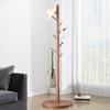 Perchero de Madera Maciza de Pie para Dormitorio, Perchero para Ropa, Almacenamiento para Habitación, Perchero Simple Vertical para Hogar, Barra