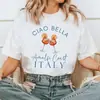 Moda Femenina de Comercio Exterior Transfronterizo Europeo y Americano Urbana Camiseta de Manga Corta Impresa con Cuello Redondo Tops