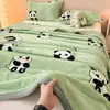 Manta de veludo de leite espessa, manta dupla face de fleece, lençol de cama de fleece de coral, manta de cochilo de peça única para dormitório estudantil