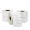 Etiquetas autoadhesivas de papel couché, papel para impresión con cinta de transferencia térmica, guías de envío logístico, pegatinas de etiquetas de papel couché en blanco de múltiples especificaciones