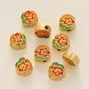 Accesorios de Flor de Cumpleaños Doce Estilo Chino Cuentas de Flor Perforadas DIY Goteo de Color al Óleo Peonía Flor de Durazno Flor de Ciruelo Adornos Colgantes