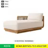 Sofá de teca para exterior para patio, villa, jardín, hotel y casa de huéspedes; Juego de muebles de ratán para ocio al aire libre, impermeable y resistente al sol