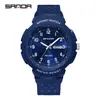 Nuevo Producto Sanda 6097 Reloj con Doble Calendario, Luminoso de Moda Creativo para Exteriores Impermeable para Hombres y Mujeres, Reloj Simple para Examen