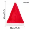 Chapéu de Natal de pelúcia com contraste preto e vermelho transfronteiriço, chapéu de cabeça de Natal quente de pelúcia comprido, chapéu de decoração para cena de festa atacado