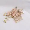 Conjunto de Noiva Pente de Cabelo Grampo de Cabelo Grampo em U Ferramenta de Penteado Flor de Strass Adorno de Cabeça de Noiva Acessórios de Cabelo Europeus e Americanos