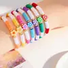 Pulsera de Flores Estilo Resort Bohemio Más Vendida de Amazon, Linda y Dulce, Pulsera Elástica de Flores Coloridas en Colores Macarrón