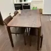 Madeira maciça de nogueira preta norte-americana, junta de espiga e encaixe, simples e elegante, mesa de jantar retangular grande para sala de estar, escrivaninha nórdica para casa