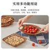 Cesta de Lanches de Rattan Sintético Prato de Batata Frita de Rattan Prato de Frutas Cesta de Legumes para Panela Quente Casa Sala de Estar Prato de Lanches de Amendoim e Frutas Secas