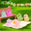 Micro-Paisagismo Produto Novo Criativo Gatinho de Cabeça Inclinada Luminoso Acessórios de Decoração DIY para Jardinagem Paisagismo Mini Enfeites Pequenos
