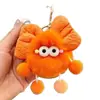 Piel de Conejo Rex Imitación Nuevo Lazo Creativo Bola de Carbón Duende Mochila Colgante Muñeco de Peluche Llavero de Coche Colgante