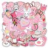 50 lindos pegatinas serie rosa niña artísticas súper lindas patineta equipaje cuaderno pegatinas