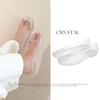 Sapatos Rasteiros de Bico Quadrado, Sapatos de Gelatina de Cristal Transparente para Mulheres, Férias de Verão na Praia, Roupa Casual para o Dia a Dia, Sapatos Criativos com Recortes
