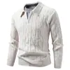 Novo suéter de malha masculino outono e inverno, falso duas peças, com gola dobrável, espessado, moderno, estiloso, solto, camisa básica casual para homens