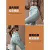 Jeans feminino de cor clara, cintura alta, microflare, tendência 2025, novo, primavera, calça flare alta e justa