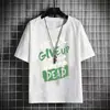 Venta Directa de Fábrica Camiseta de Verano para Hombre de Manga Corta Marca de Moda Dobladillo Redondo Top Holgado Juventud Color Sólido Camiseta Versátil