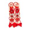 Nuevo Diadema de Goma para Niños Adorno de Cabeza de Año Nuevo Cuerda para el Pelo con Lazo Anillo para el Cabello de Bebé No Tira Cuerda para el Cabello de Niñas Accesorios para el Cabello de Año Nuevo