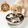 Tazón anti-derrame de acero inoxidable para mascotas de alimentación lenta, tazón giratorio de comida para perros en espiral, más vendido en Amazon, antideslizante para perros y gatos