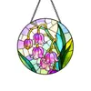 Nuevo Bestseller de Amazon Colgante de Vidrio Atrapasoles Pintado Adorno Colgante Decorativo para Puerta Patio Ventana Pasillo