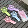 Ventilador pequeno de mão de três velocidades recarregável ventilador de mesa mini portátil de bolso com logotipo fábrica novo