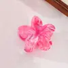 Presilha de Cabelo Flor de Frangipani Colorida, Transparente e Colorida, Presilha de Garra Versátil para Rabo de Cavalo, Acessório de Cabelo Moderno para Mulheres, Estilo de Férias