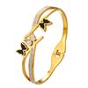 Pulsera de mariposa ultra ancha con circonitas galvanizadas de acero inoxidable y titanio, superventas en Amazon, comercio electrónico transfronterizo.