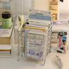 Estante de Almacenamiento de Hierro, Caja de Almacenamiento de Escritorio Creativa, Cesta de Almacenamiento de Gran Capacidad, Organización de Desechos de Dormitorio, Caja de Almacenamiento de Cosméticos