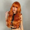 Peluca Nueva de Amazon Transfronteriza con Flequillo y Ondas Grandes Peluca Fibra Química Natural Peluca Completa Fabricante Stock Listo