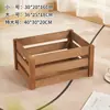 Caja de Madera Caja con Marco de Madera Caja de Almacenamiento Caja de Madera Retro Exhibidor de Supermercado Caja para Frutas Caja de Almacenamiento Rectangular de Madera Maciza Cesta de Madera