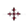 Brinco de Titânio F136 Cruz de Espinho com Zircônia 5A para Cartilagem, Brinco de Liga de Titânio G23 com Cabeça de Joia Piercing Espiral Interno