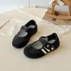 Zapatos Mary Jane de Cuero para Niñas 2026 Primavera Nuevos Zapatos Blancos Estilo Ballet Infantil Zapatos Deportivos Alemanes de Entrenamiento Planos de Suela Baja