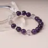 Pulseira de Ametista Natural para Mulheres Design Original Pulseira de Cristal de Luxo Leve Joia de Presente