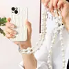 Joyería Zhuzui Nueva Cadena Cruzada de Perlas ABS Hecha a Mano con Cuentas Cadena para Teléfono Móvil Correa para Teléfono Móvil Cadena de Bolso de Hombro