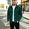 Jaqueta masculina de malha waffle com lapela, marca independente transfronteiriça, cardigã casual de manga comprida, cor sólida, para primavera e outono, estilo workwear