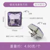 Accesorios para zapatos de agujero no extraíbles integrados con pedrería de cristal con ribete geométrico floral y lazo morado de alta gama transfronterizos